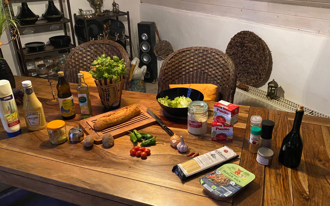 Kochclub Gruene Bohne – Mai 2021: Spaghetti Bolo­gnese vegan