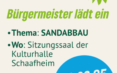 Sand­abbau: Bürger­meister infor­miert am 24.3.2025