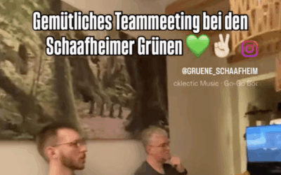 Gemüt­li­ches Team­mee­ting bei den Schaaf­heimer Grünen